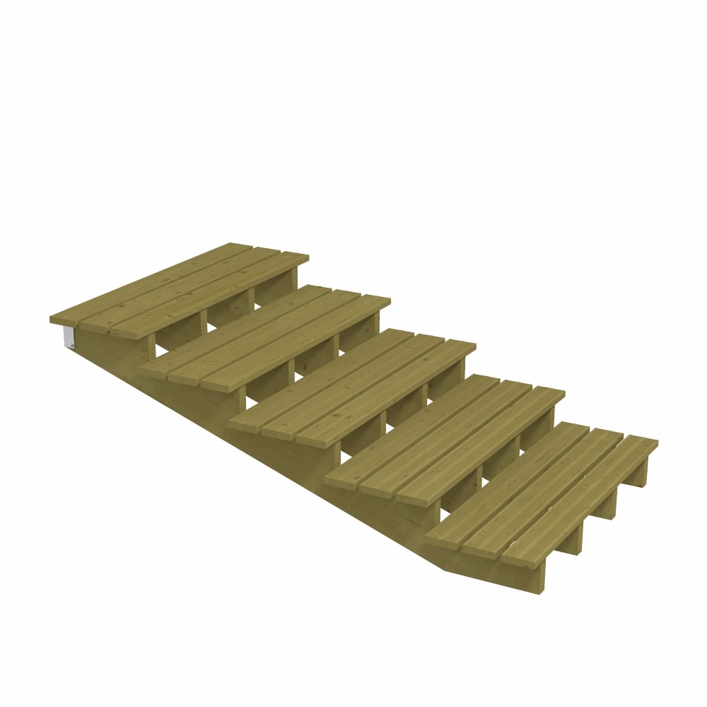 Plus terrassetrappe 5 trin - trindybde 39 cm 196 x 68 x 180 cm