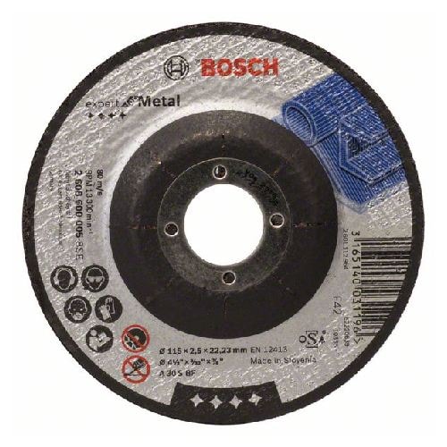 Bosch skæreskive forkrøppet Ø115 x 2,5 mm til metal