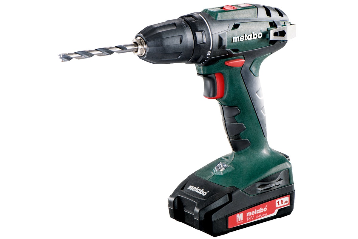 Metabo skruetrækker BS 18 med 2x1,5Ah batterier og lader