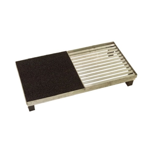 Plus Cubic rist med sort kunststofmåtte, 2-delt 40 x 80 x 12,3 cm