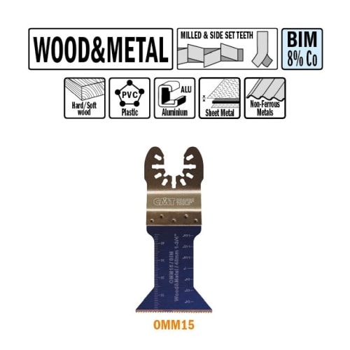 CMT Multicut BIM klinge til træ og metal 45 mm 5 stk.