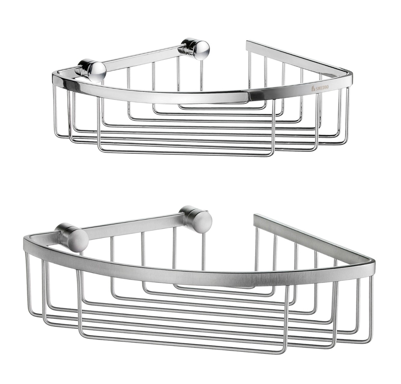 Smedbo Sideline brusekurv hjørne 195 x 195 x 60 mm