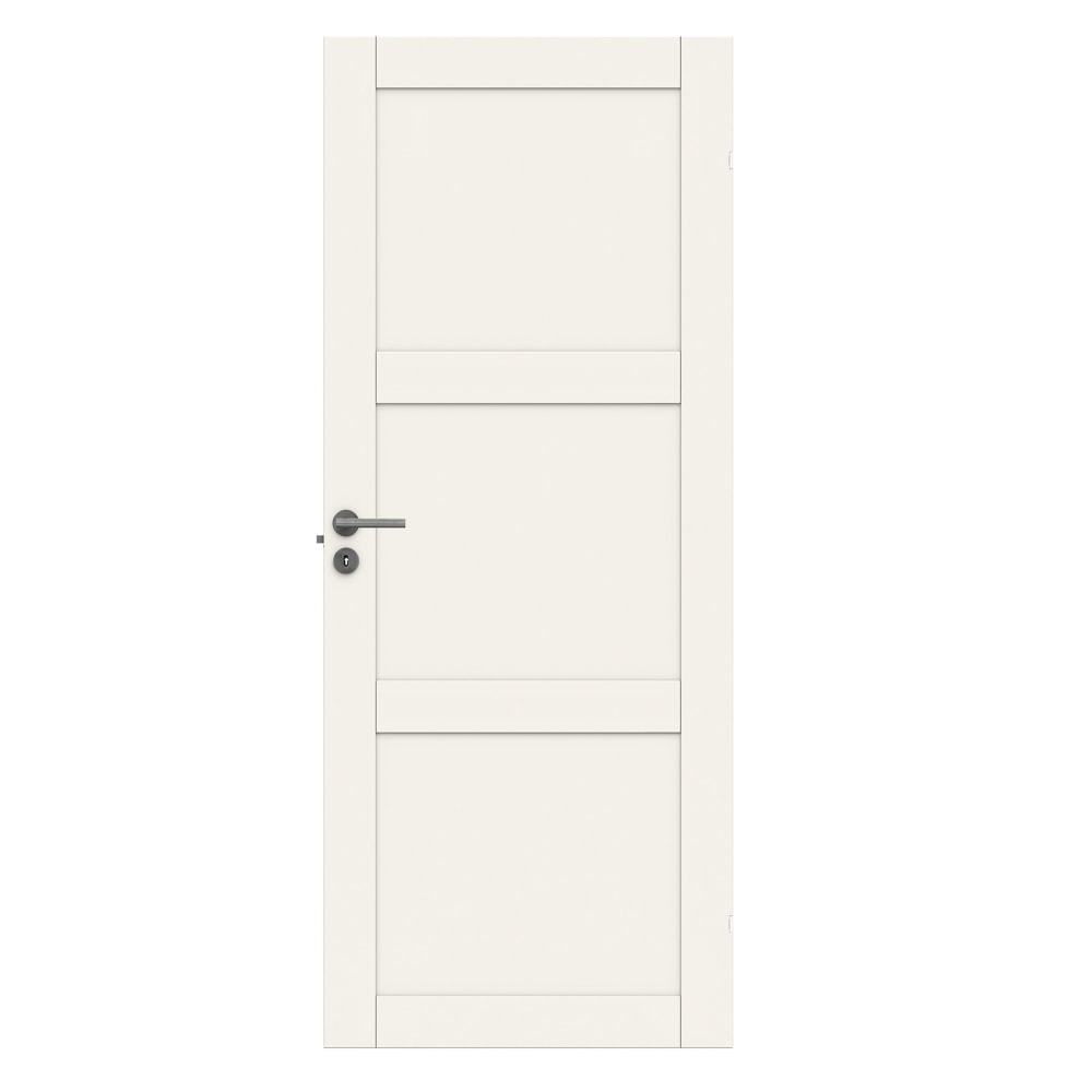 Swedoor Purity 03L 40 mm hvid massiv fyldningsdør 92,5x204 cm (10x21)