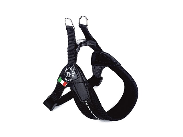 Tre Ponti Mini Mesh hundesele i sort med justering str. 1,5