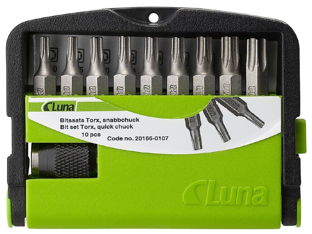 Luna Torx bitssæt 10 dele