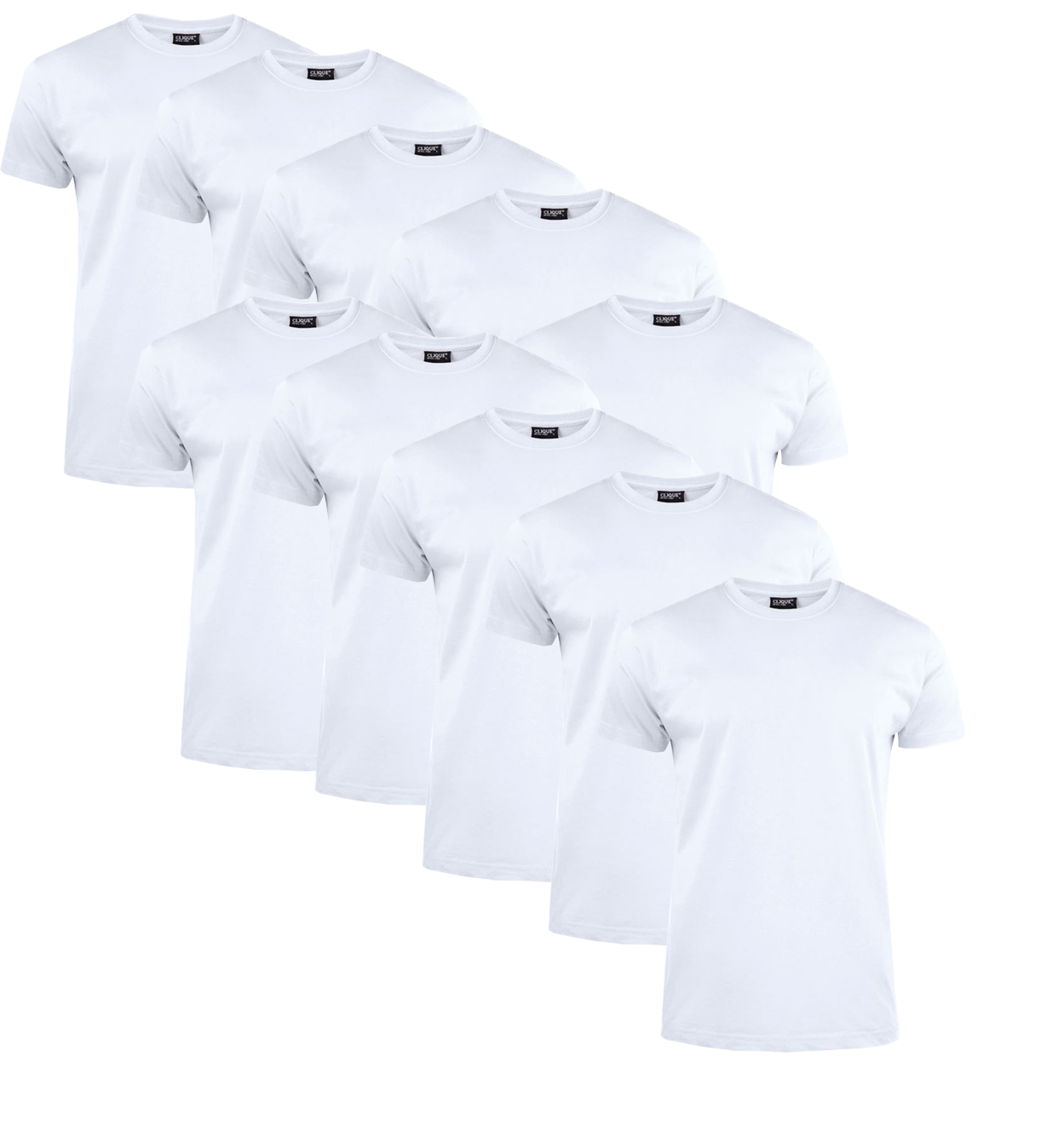 Clique T-shirt Herre 10-pack Hvid