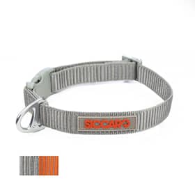 Siccaro Sealines hundehalsbånd sølv/orange 29-36 cm/str. S