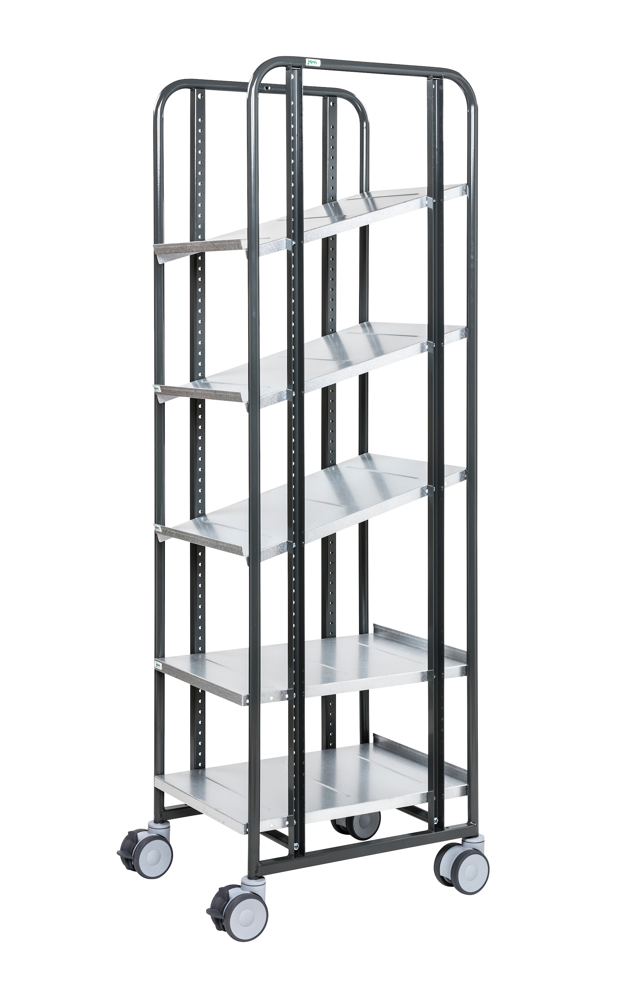 Kongamek 42 x 60 mørkegrå hyldevogn 168-serien KM168-5HS-ERGO