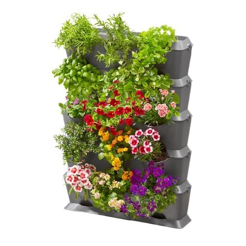Gardena NatureUp lodret basissæt med 5 plantekasser og tilslutning til vandhane