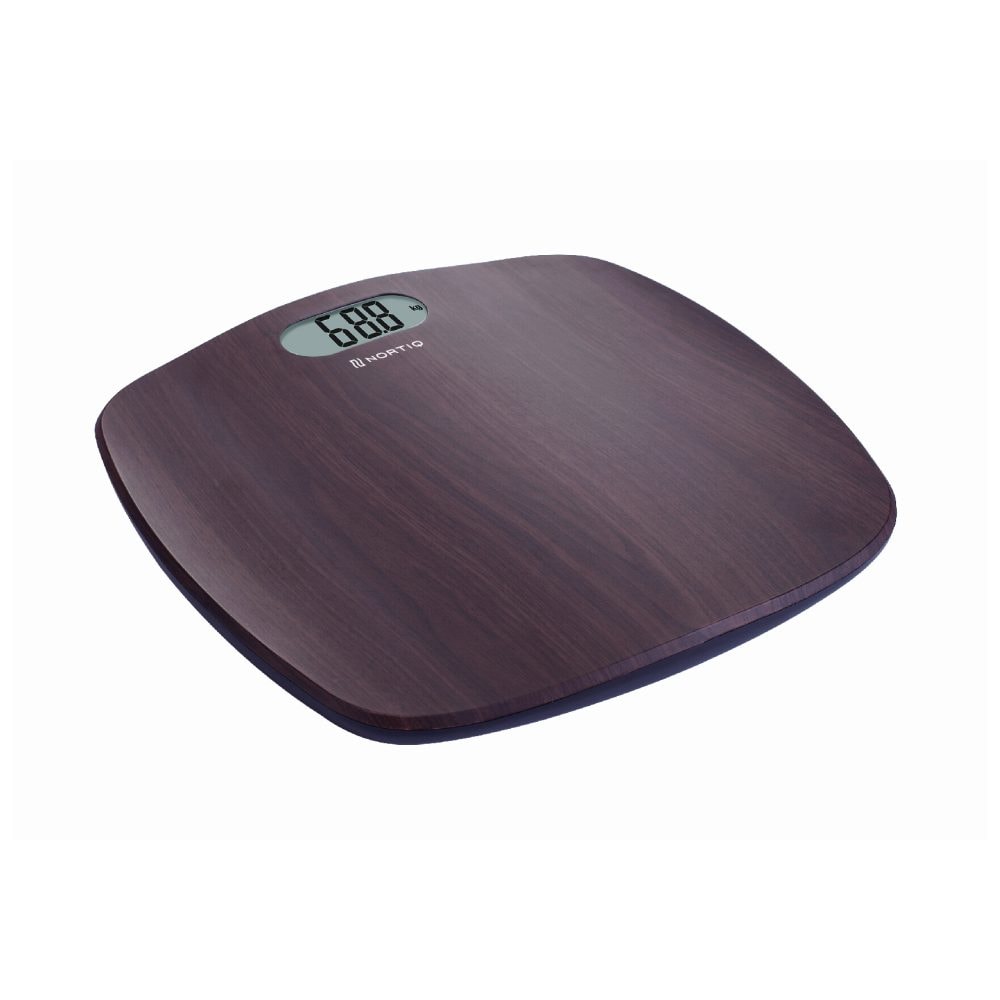 Nortiq 7006 Wood elektronisk personvægt i mørk træfinish