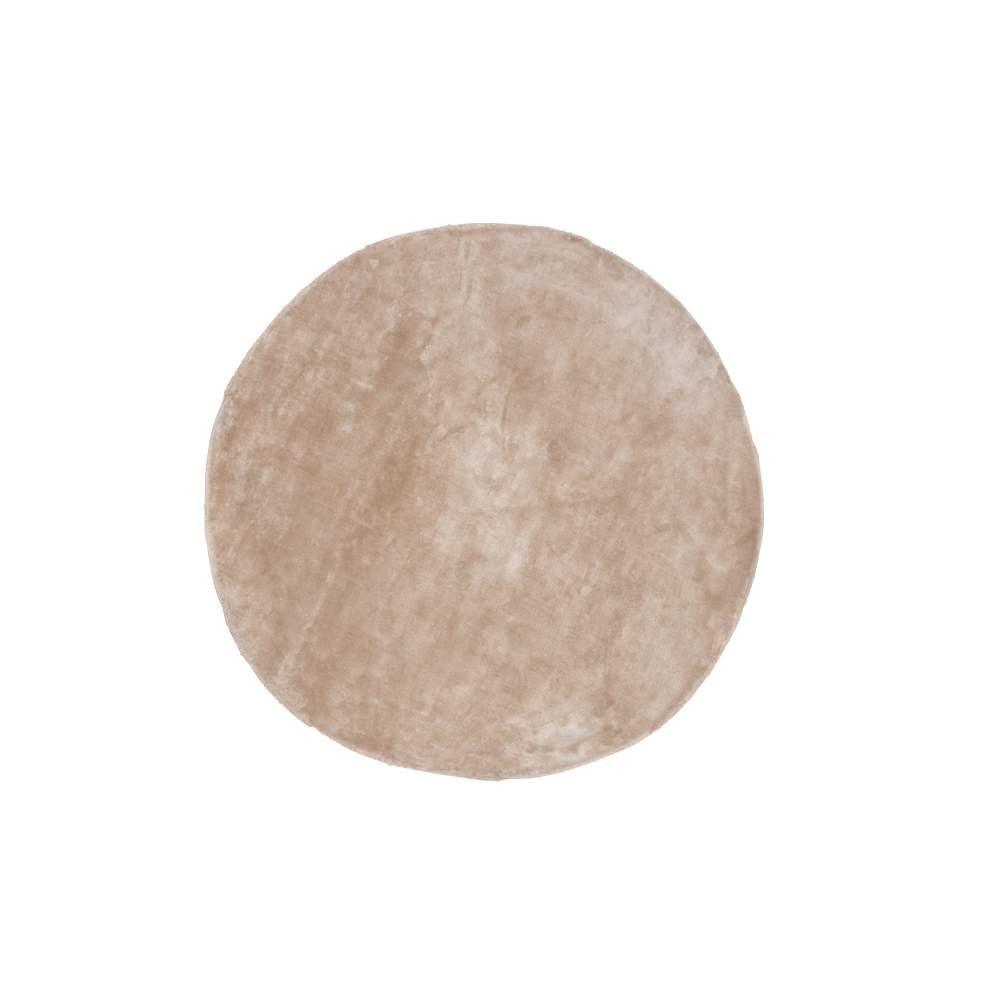 Venture Design Indra tæppe i sølvgrå viscose Ø200 cm