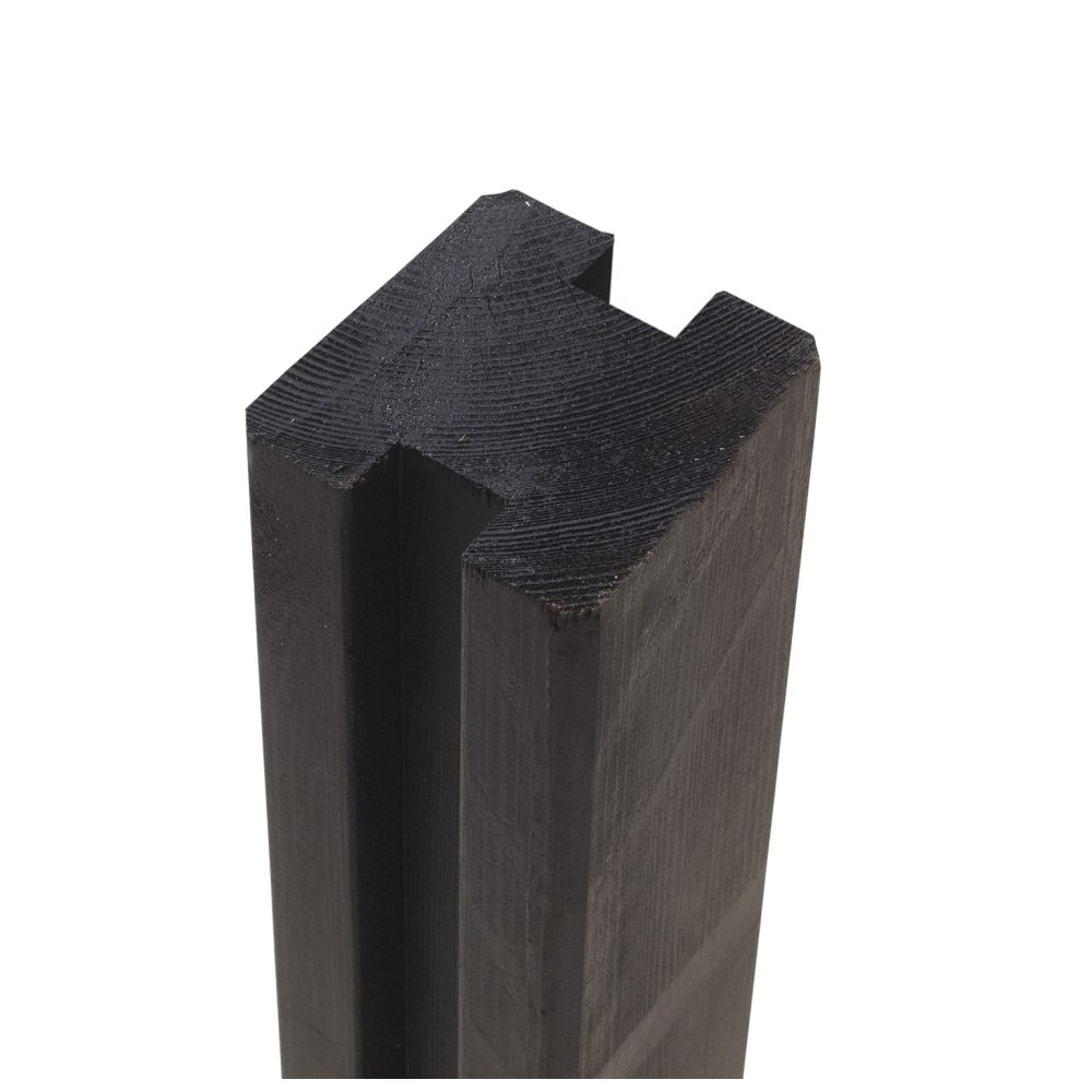 Plus profilstolpe med 2 spor grundmalet sort 9 x 9 x 188 cm 17718-15