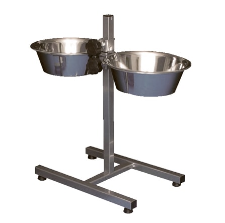 Trixie Justerbar foderstang 50 cm inkl. skåle 2x2,8 L