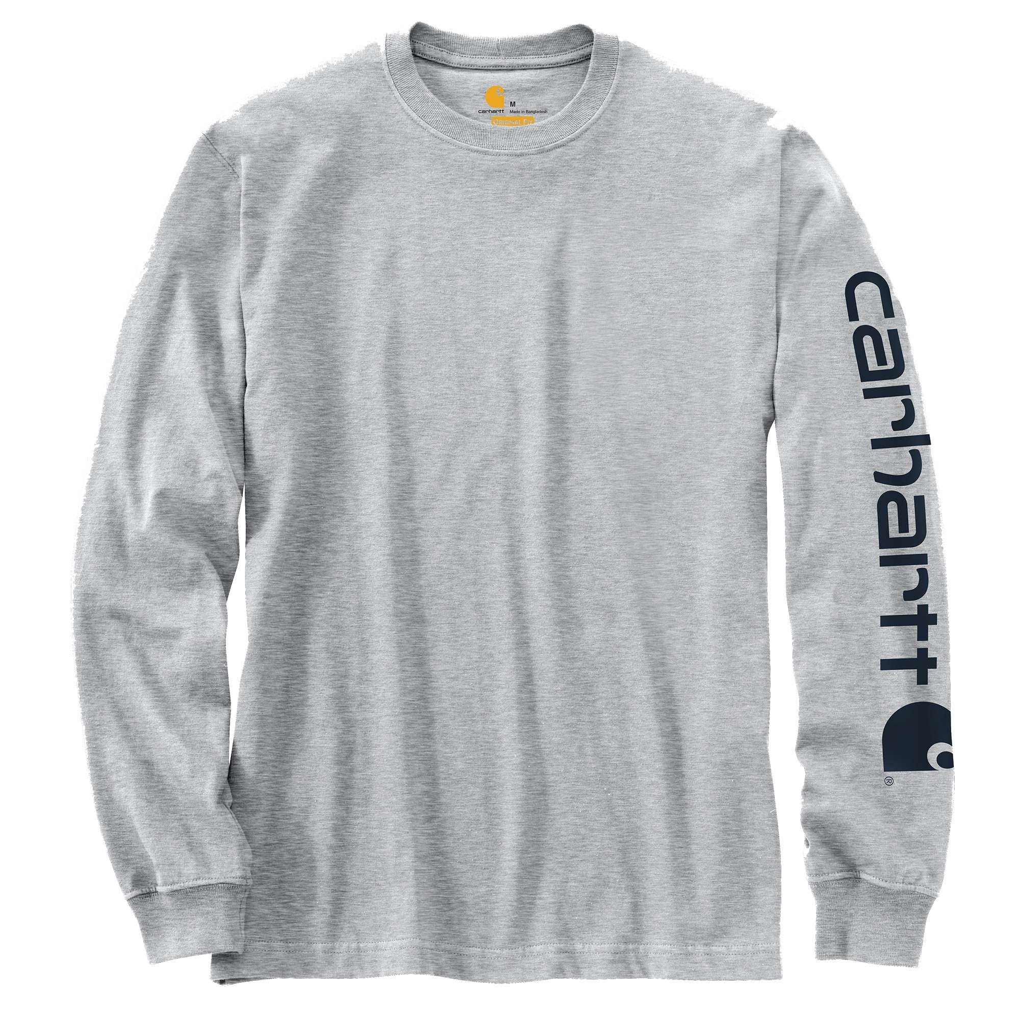 Carhartt Long Sleeve T-Shirt Men Heather Grey XXL