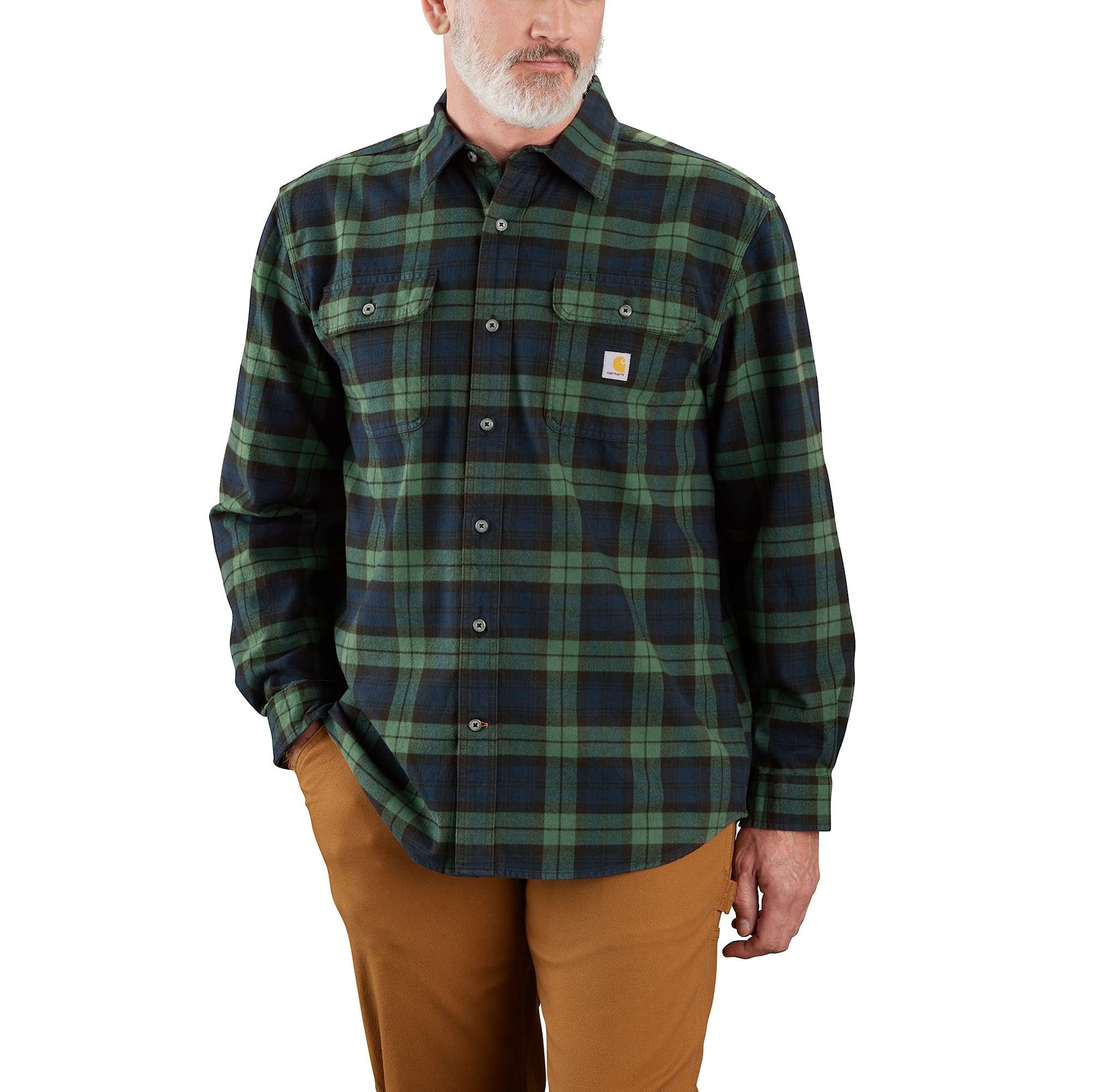 Carhartt plaid Flannelskjorte, Herre, Frosted balsam, XXL