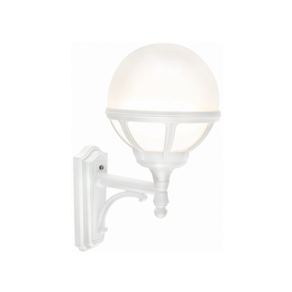 Norlys Bologna væglampe hvid opal E27 IP54