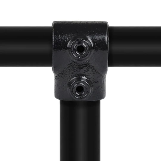 Clarrods Clamps CL101 kort t-stykke sort Ø33,7 mm