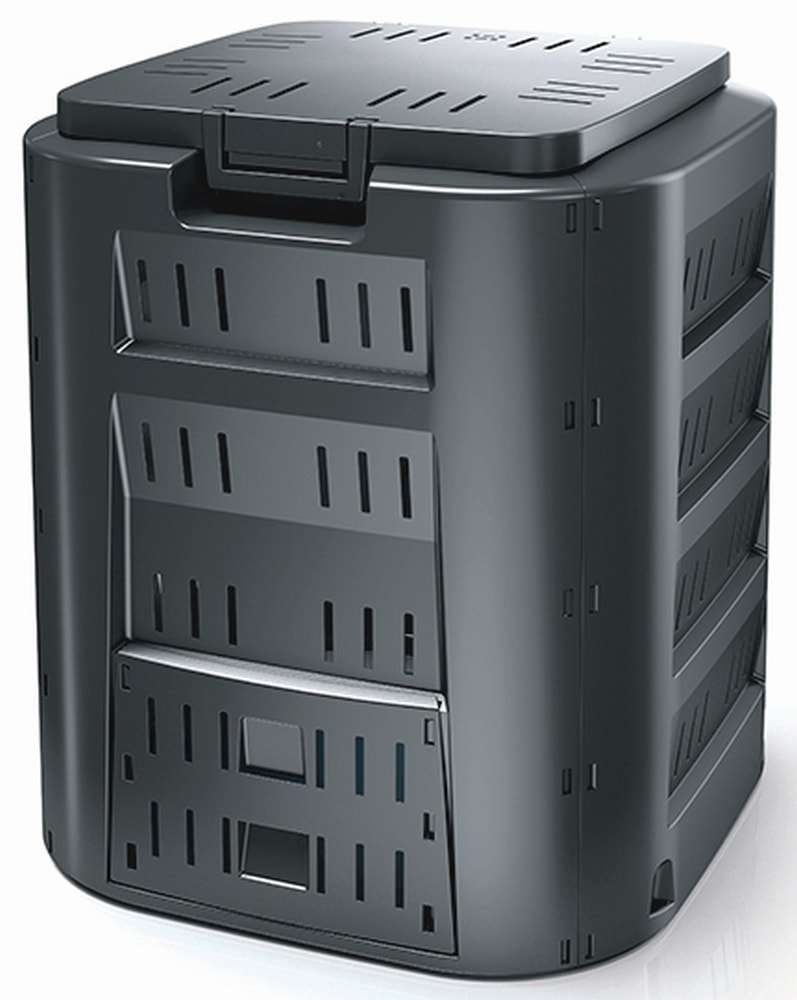 Ryom kompostbeholder sort plast 320L