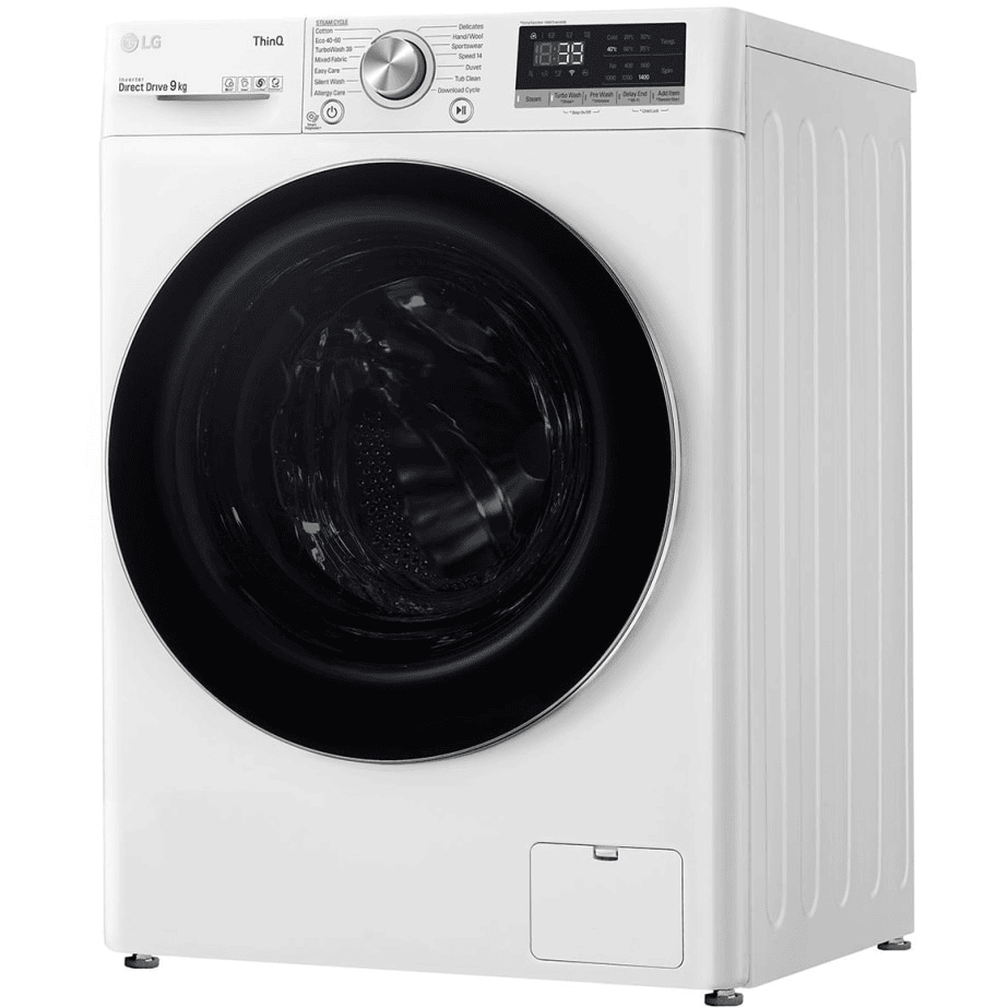 LG FV90VNS2QE frontbetjent vaskemaskine hvid 9 kg
