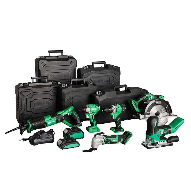 Voltgear 20V værktøjskit plus 9 dele