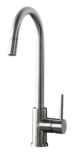 Adora køkkenvandhane i børstet stål med U-tudog udtræk. 12818.66