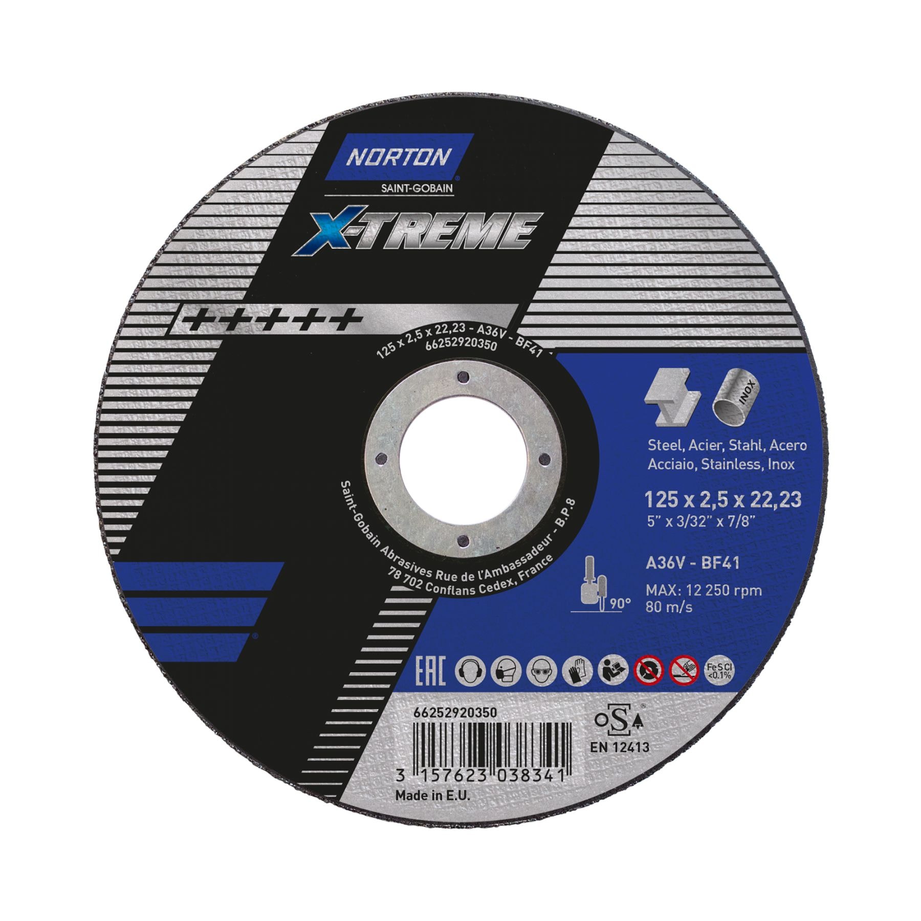 Norton Kapskive/Skæreskive Metal X-Treme 180x2,0x22,23