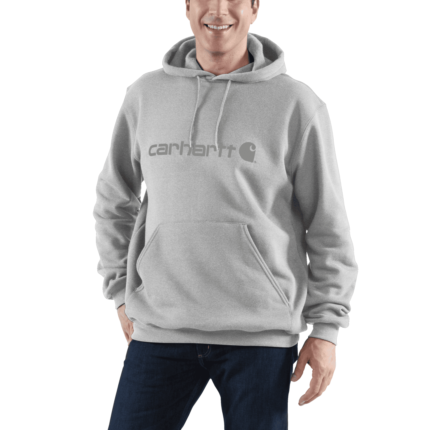 Carhartt Marquette Logo Sweatshirt Men Heather Gray/Gray 2XL