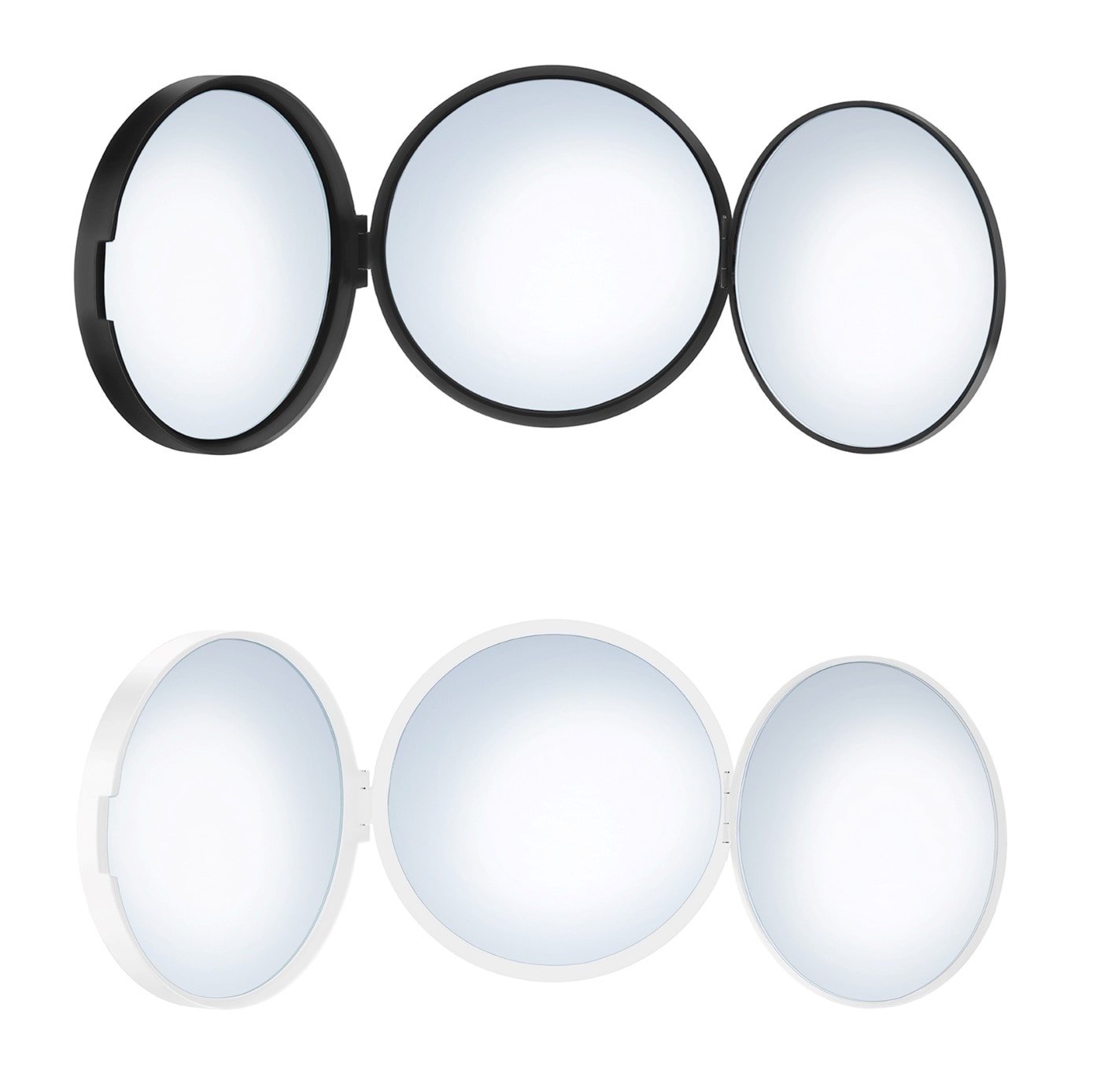 Smedbo Outline Lite rejsespejl med 3 spejlsider x0/x5/x12 Ø100 mm