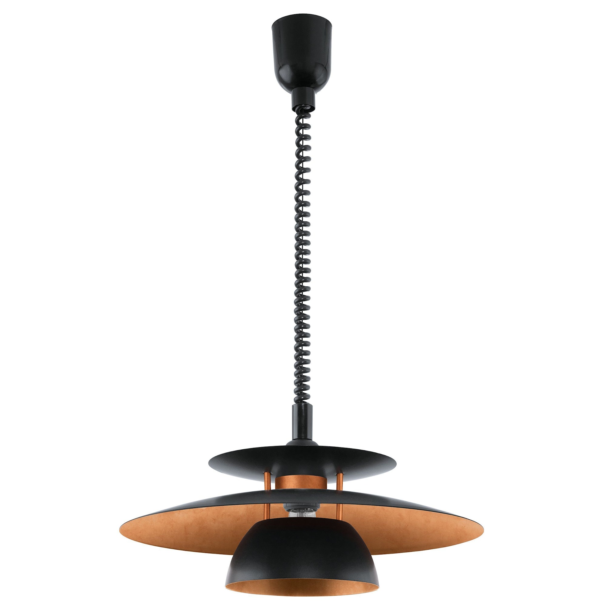 Eglo Brenda pendel i sort/kobber med hejs E27 Ø430 mm