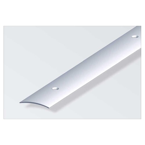 Alfer tæppeovergang 50 x 5 mm alueloxeret buet profil centrerede huller 1 meter