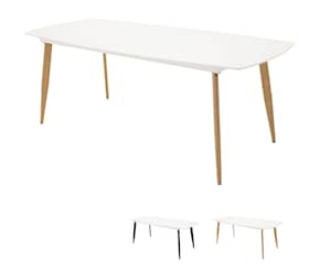 Venture Design Polar spisebord elipse i hvid og sort 100 x 240 cm