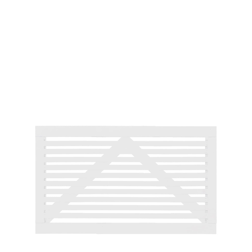 Plus Tokyo bred enkeltlåge grundmalet i hvid inkl. beslag 150 x 90 cm