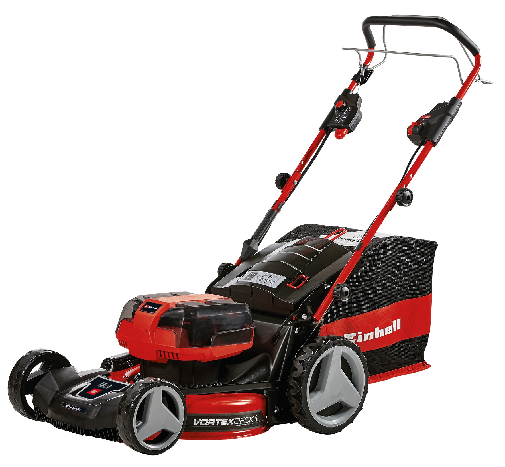 Einhell GE-CM 36/47 S HW Li plæneklipper 36V med 4 x 4,0 Ah batteri og lader