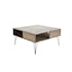 Venture Design Bali sofabord i teak/sort 80 x 80 x H40 cm