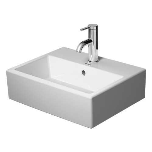 Duravit Vero Air vask med hanehul, overløb og WonderGliss 45 x 35 cm