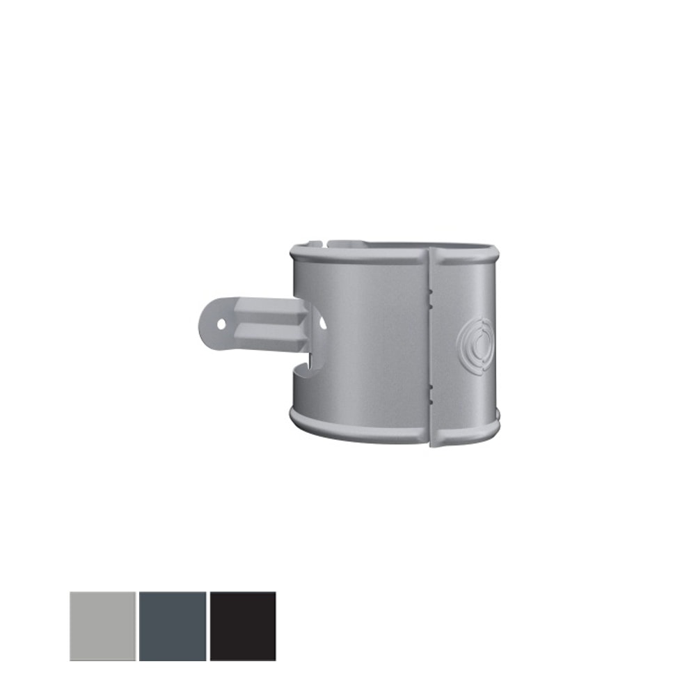 Lindab Rainline SSVU rørholder til skruemontage i mørkegrå 75 mm