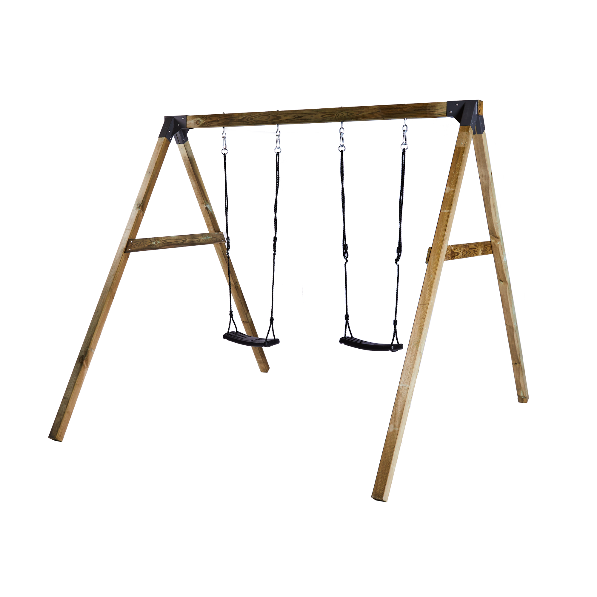 Nordic Play gyngestativ med 2 gyngesæder i sort