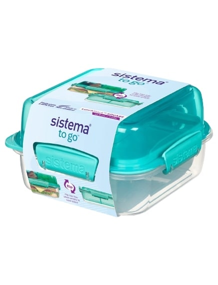 Sistema To Go Lunch Stack Square madkasse mintgrøn 1,24L