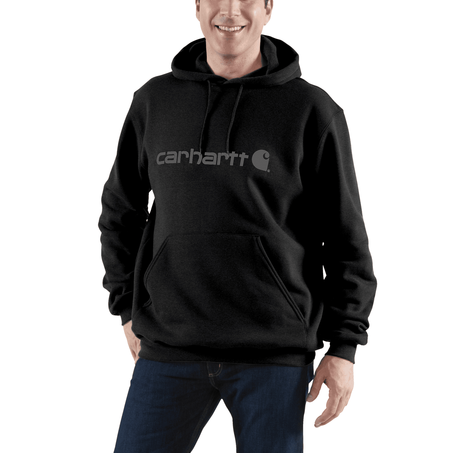 Carhartt Marquette Logo Sweatshirt Men Black/Gray 2XL