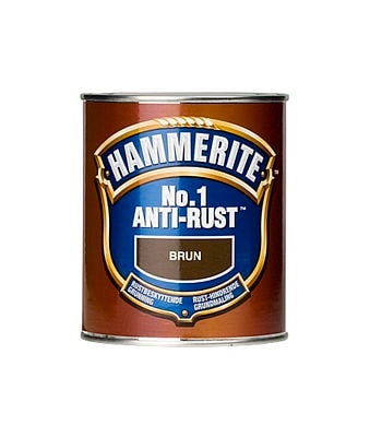 Hammerite No.1 anti-rust. Grundmaling i mørk brun.Dåse med 750 ml.