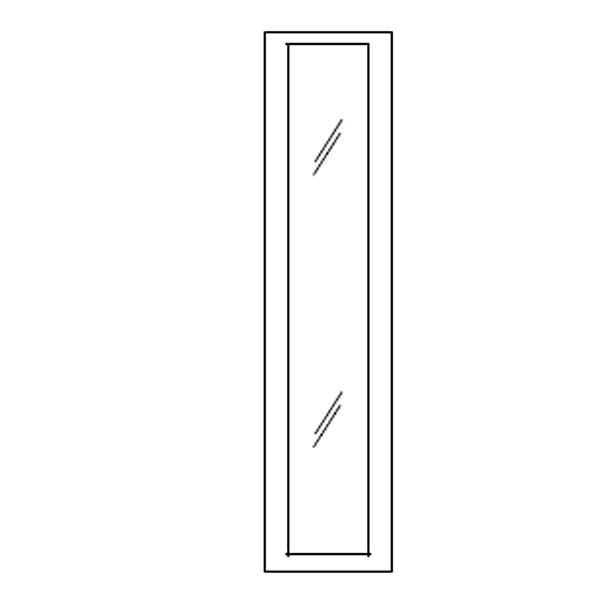 Sideparti t/ Yderdør, Swedoor Character SP0 HVID - Udv. karmmål 358x2115 mm