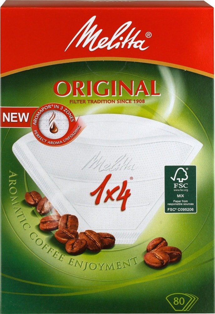 Melitta Original 4 kaffefilterhvide 80 stk.