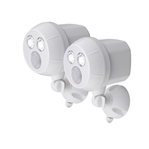 Mr Beams UltraBright Spotlight sensorlampe på batteri i hvid 2 stk.