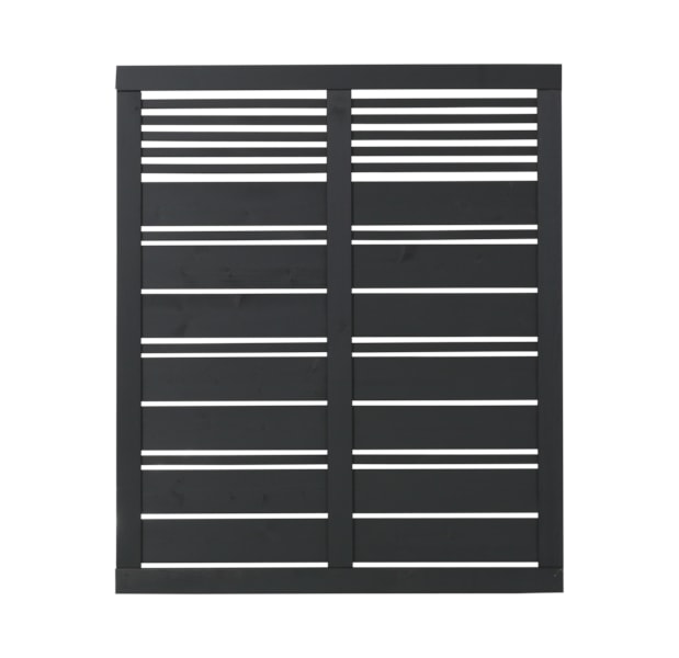 Plus Silence Terrasseelement grundmalet i sort120 x 110 cm 15306-15