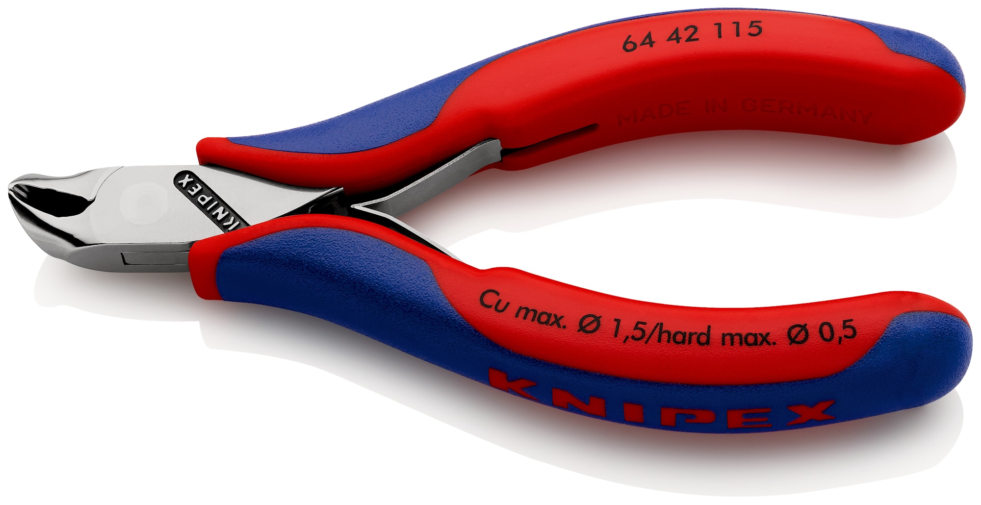 Knipex elektronik-forbidetang vinklet med flerkomponent greb 115 mm