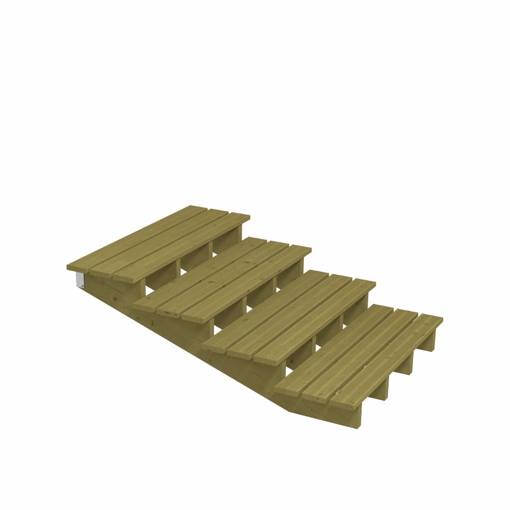 Plus terrassetrappe 4 trin - trindybde 39 cm 157 x 55 x 180 cm