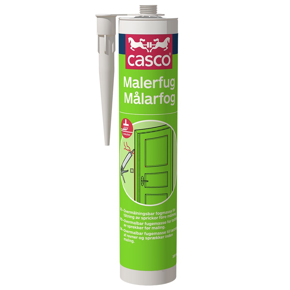 Casco malerfuge vandbaseret hvid 300 ml | Lim, fuge & spartelmasse | Byggematerialer