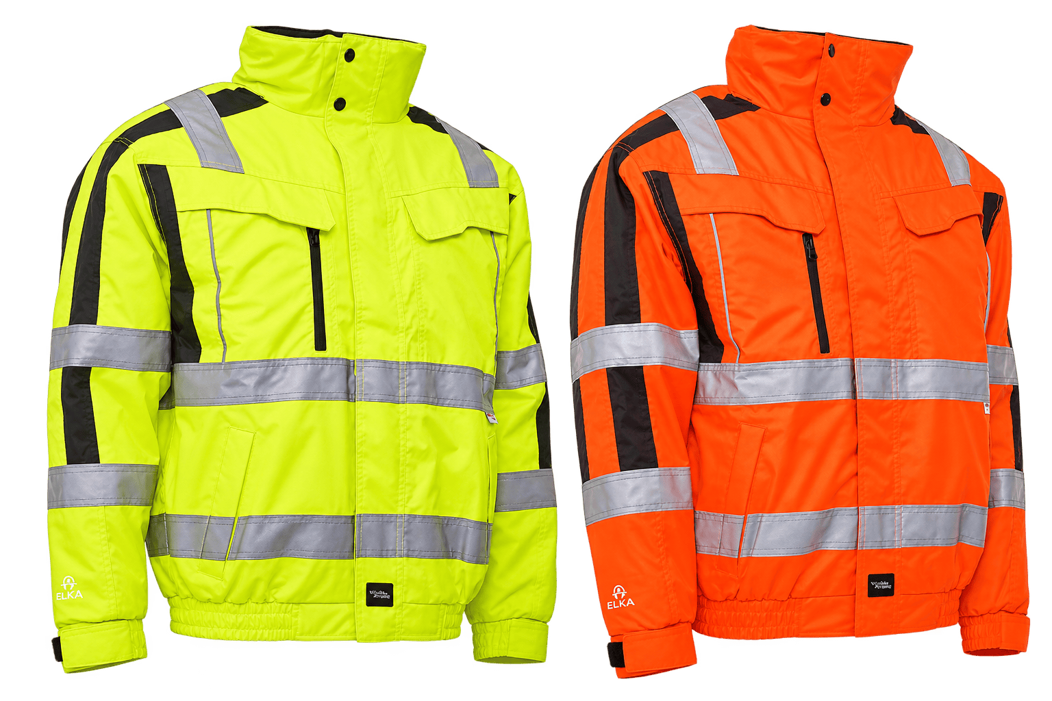 Elka Visible Xtreme 2-In-1 vinterpilotjakke - Fl. gul/sort - 5XL