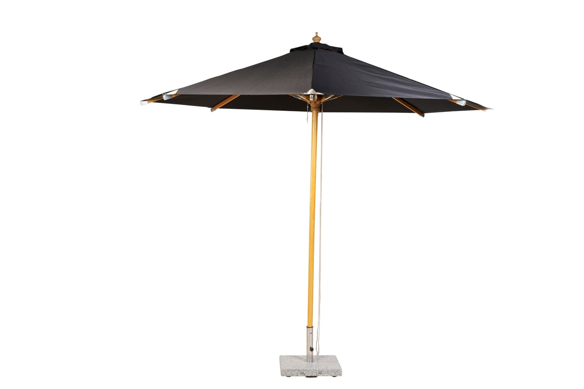 Venture Design Naxos parasol i sort Ø300 cm