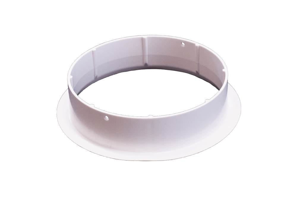 Duka rørstuds til S7 ventilator i hvid Ø100 mm